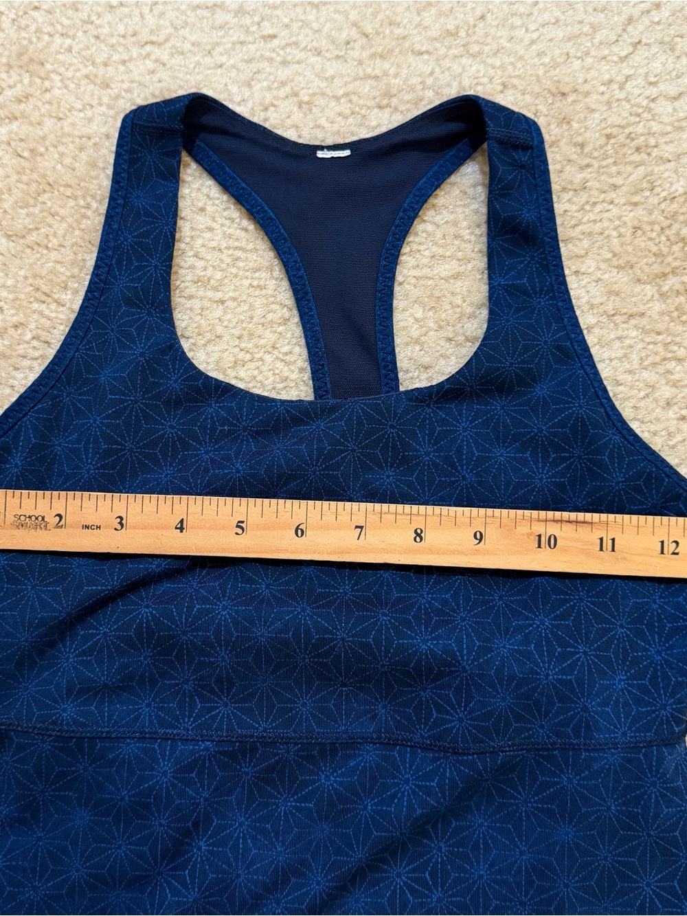 Lululemon Power Up Tank II Size 6 Sashico Star Inkwell Rugged Blue - Picture 3 of 6